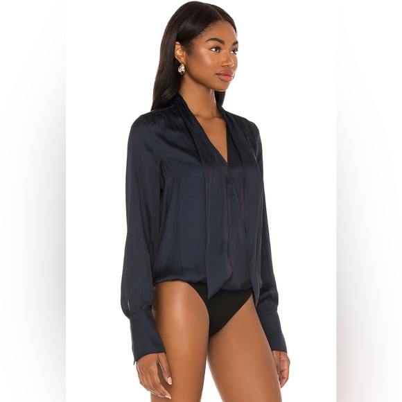 PAIGE Saffron Bodysuit in Navy - Size L - Picture 3 of 11